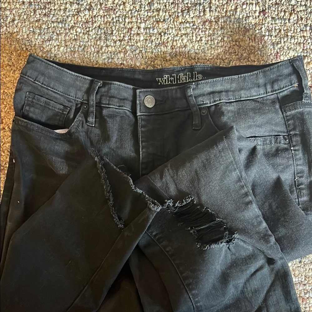 Wild Fable Black Skinny Distressed Jeans